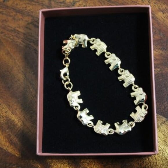 Neiman Marcus 18K Gold Plated Elephant Bracelet - Picture 4 of 4